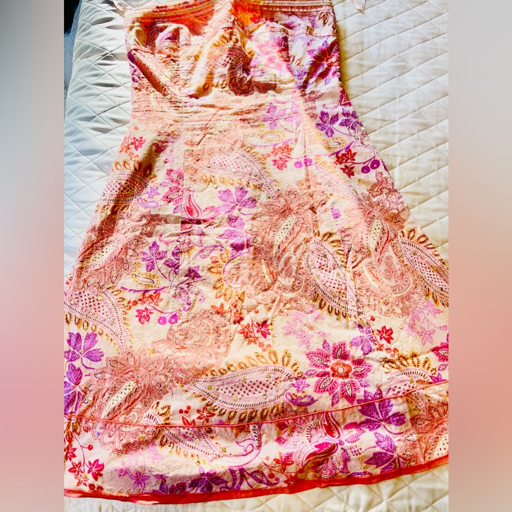 Dreamy boho strapless Express dress